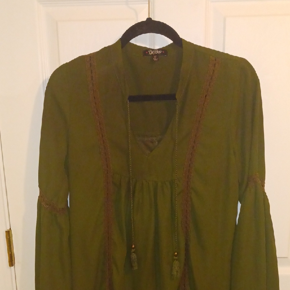 BeBop Olive Blouse